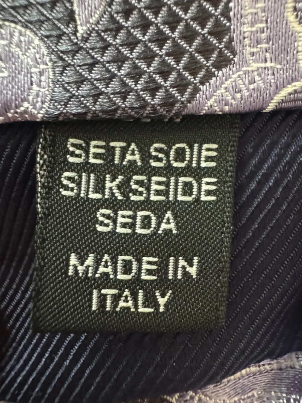 ERMENEGILDO ZEGNA Purple Blue Paisley Print Italian Men's Tie 100% Silk 60”